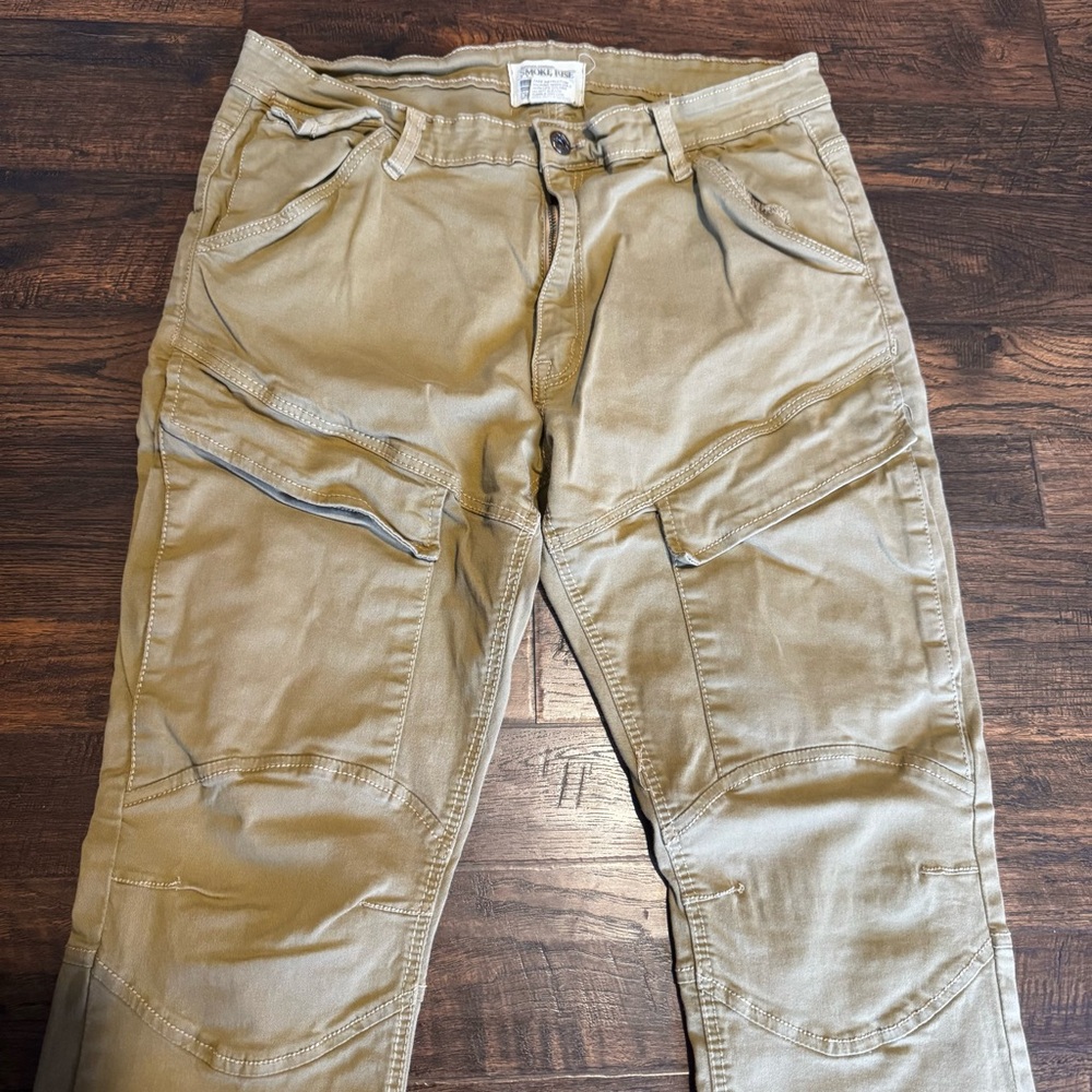 Smoke Rise Tan Cargo Moto Pants - 38x34